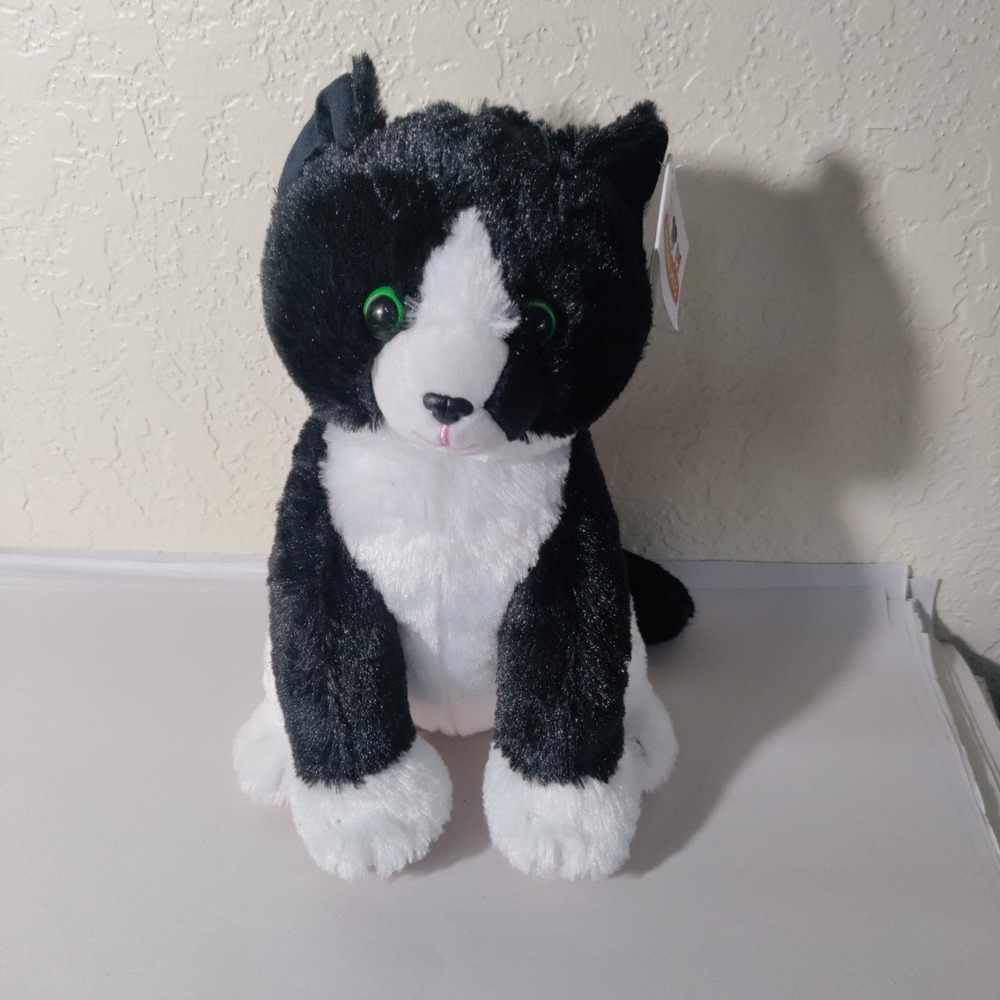 Shelter Pets Black and White Tuxedo Cat  Plush Peppa NWT